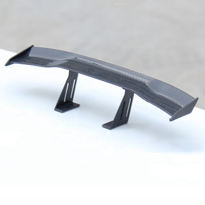 17cm bilar modifierad racing bak liten vinge mini spoiler kolfiber twill look luftdeflektor spoiler dekoration