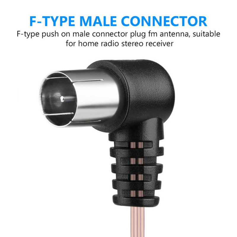 FM-Antenne, 75 Ohm, F-Typ, Stecker für Heimradio, Stereo-Signal, Empfänger, Antenne