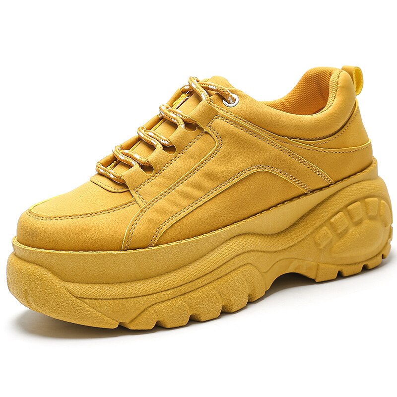 Efterårs platform buffalo sko kvinder afslappede sneakers rund tå flade zapatillas mujer  st456 st463