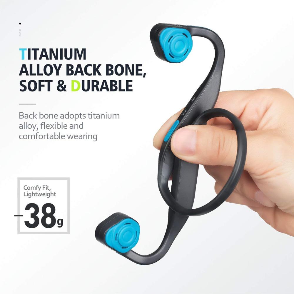 Vidonn F1 Bone Conduction Headphones Earphone Bluetooth 5.0 Titanium Open Ear Wireless Sports Headset