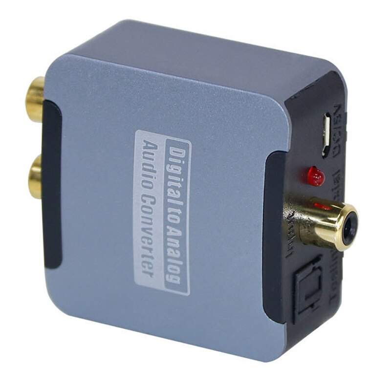 Audio Converter Digital to Analog Audio Converter Coaxial Toslink to Analog Stereo L/R RCA 3.5mm Jack Audio Adapter