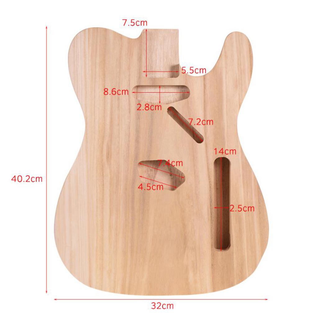 1pc DIY Unfinished Guitar Body Blank Maple Wood Handcrafts fits TL Electric Guitar Accessory