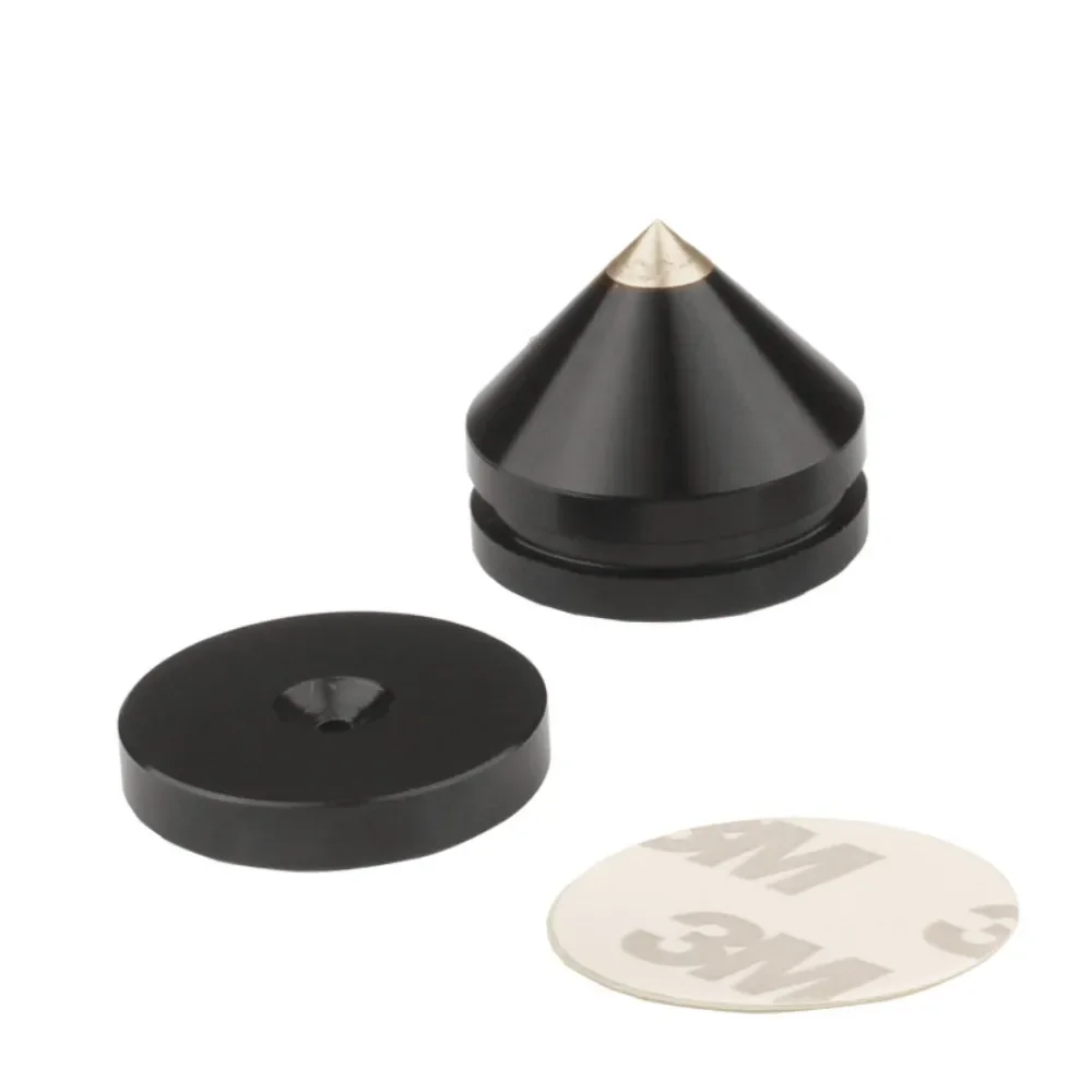 Hifi Lautsprecher Spikes Stehen Füße Pad Audio- Fuß Kegel Boden Nagel Aluminium Legierung Für CD Schrank Verstärker Computer Subwoofer Stativ: Schwarz