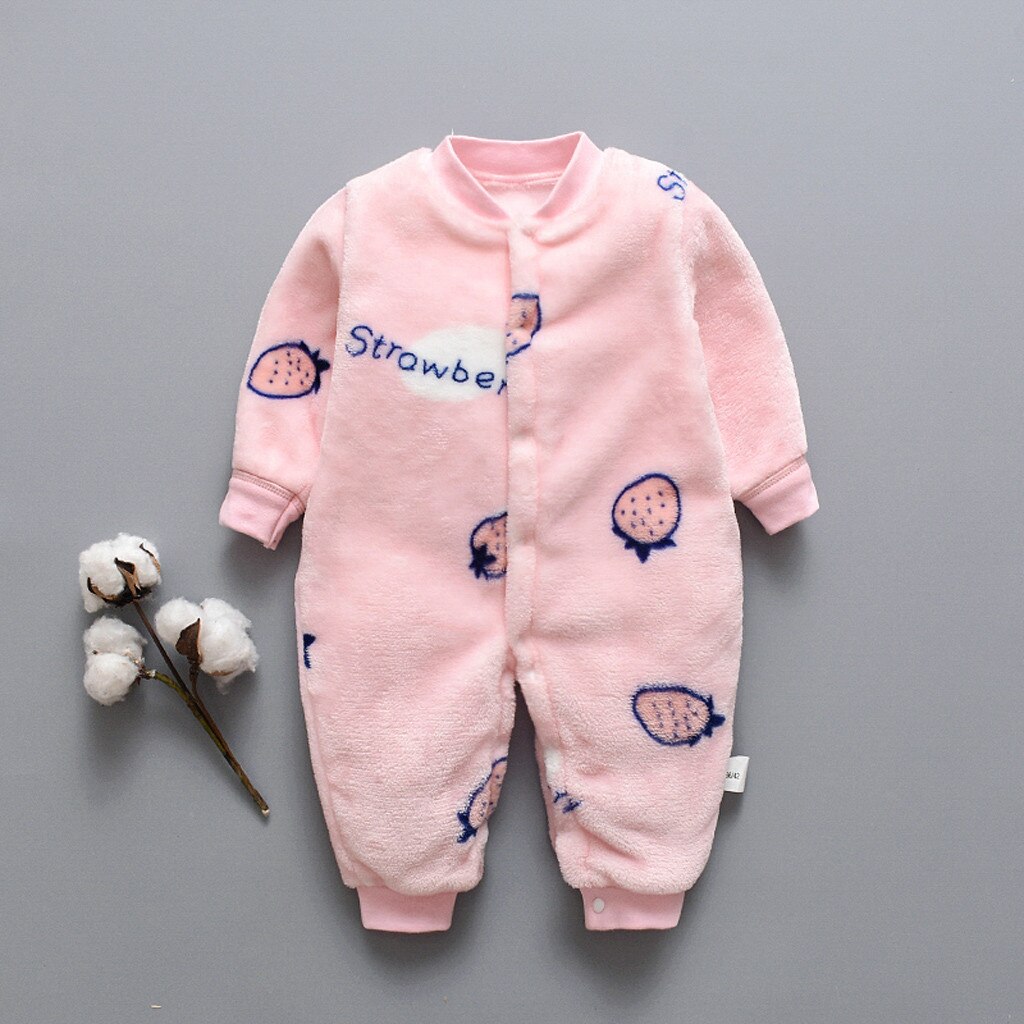 Vêtements d'hiver motif dinosaure pour bébés | Barboteuse, en molleton, chaude, combinaison pyjama doux, 3-18M, pour filles et garçons