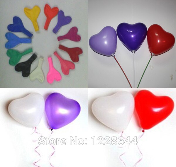 Beste prijs hartvorm latex ballonnen bruiloft decoratie benodigdheden standaard maat 200 stks/partij gemaakt in china