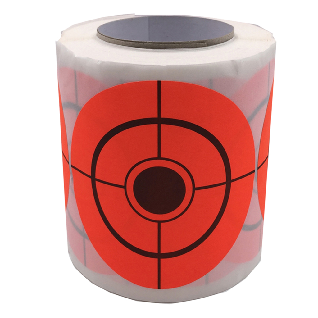 250Pcs/Roll Doelen Oranje Zelfklevend Papier Doel Stickers