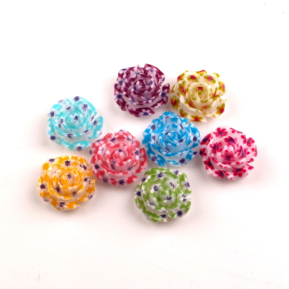 100Pcs Mixed Resin Flower Decoration Crafts Beads ... – Vicedeal