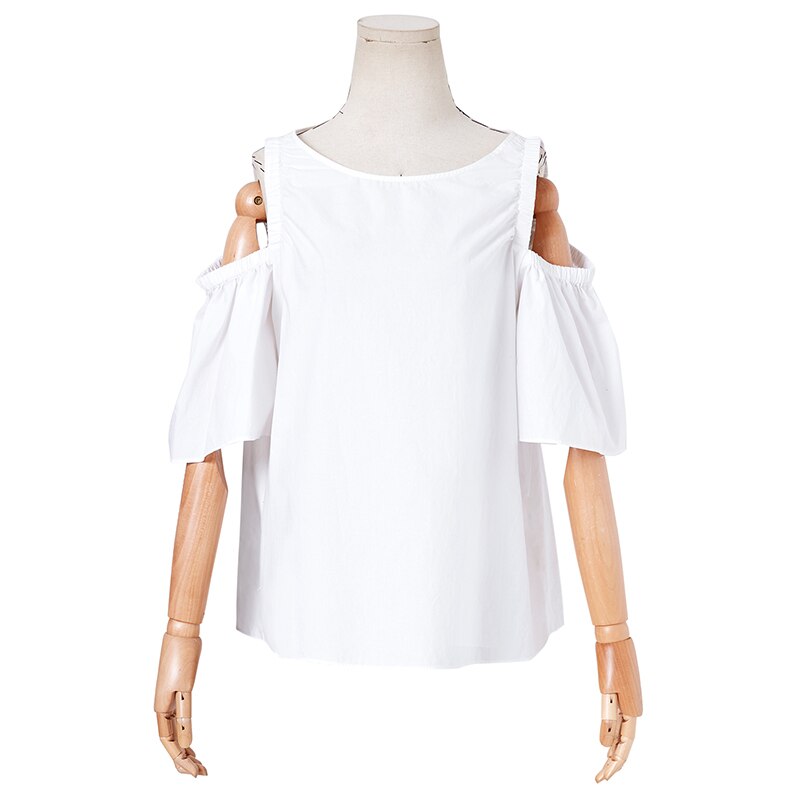 ARTKA Zomer Vrouwen Tops En Blouses Korte Flare Mouw Blouse Off-de-schouder O-hals Blouse voor Vrouwen SA15190X