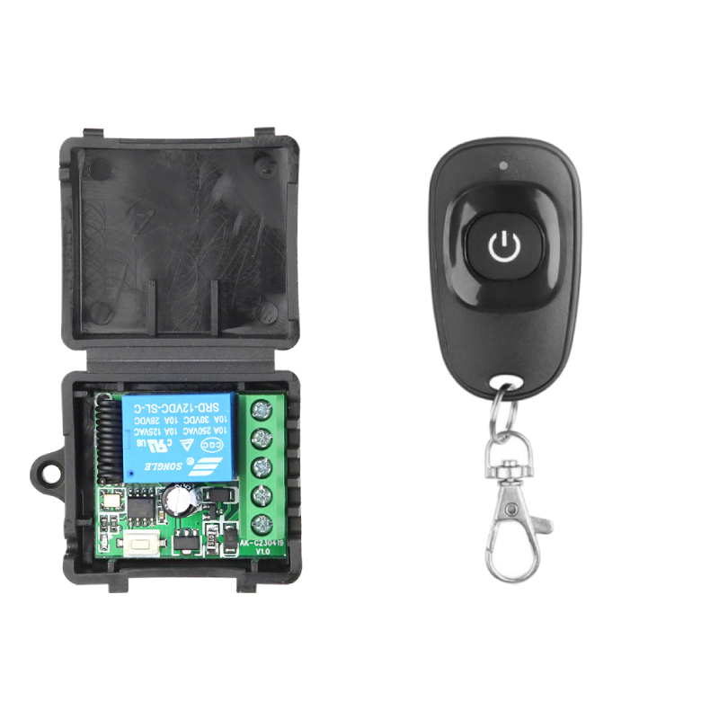 433MHz DC 12V 1CH Relay Module Receiver EV1527 Wireless Remote Control Switch for Garage Gate Motor Light Lamp DIY: Yellow