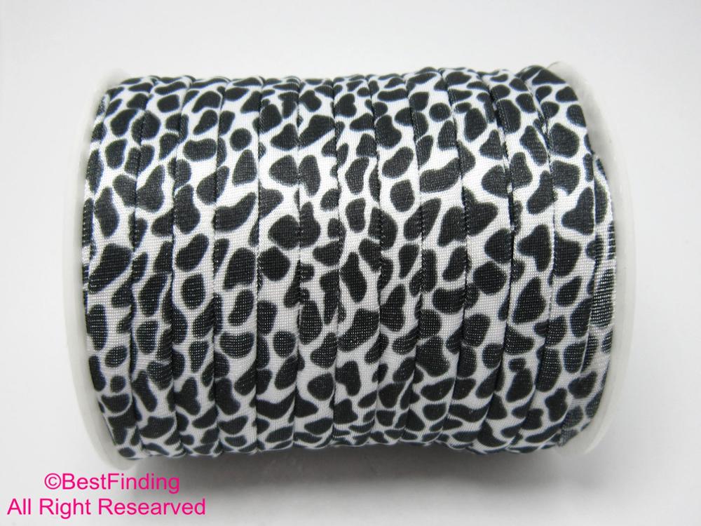 Leopard lycra schnur 5mm Elastische lycra schnur genäht Lycra streifen