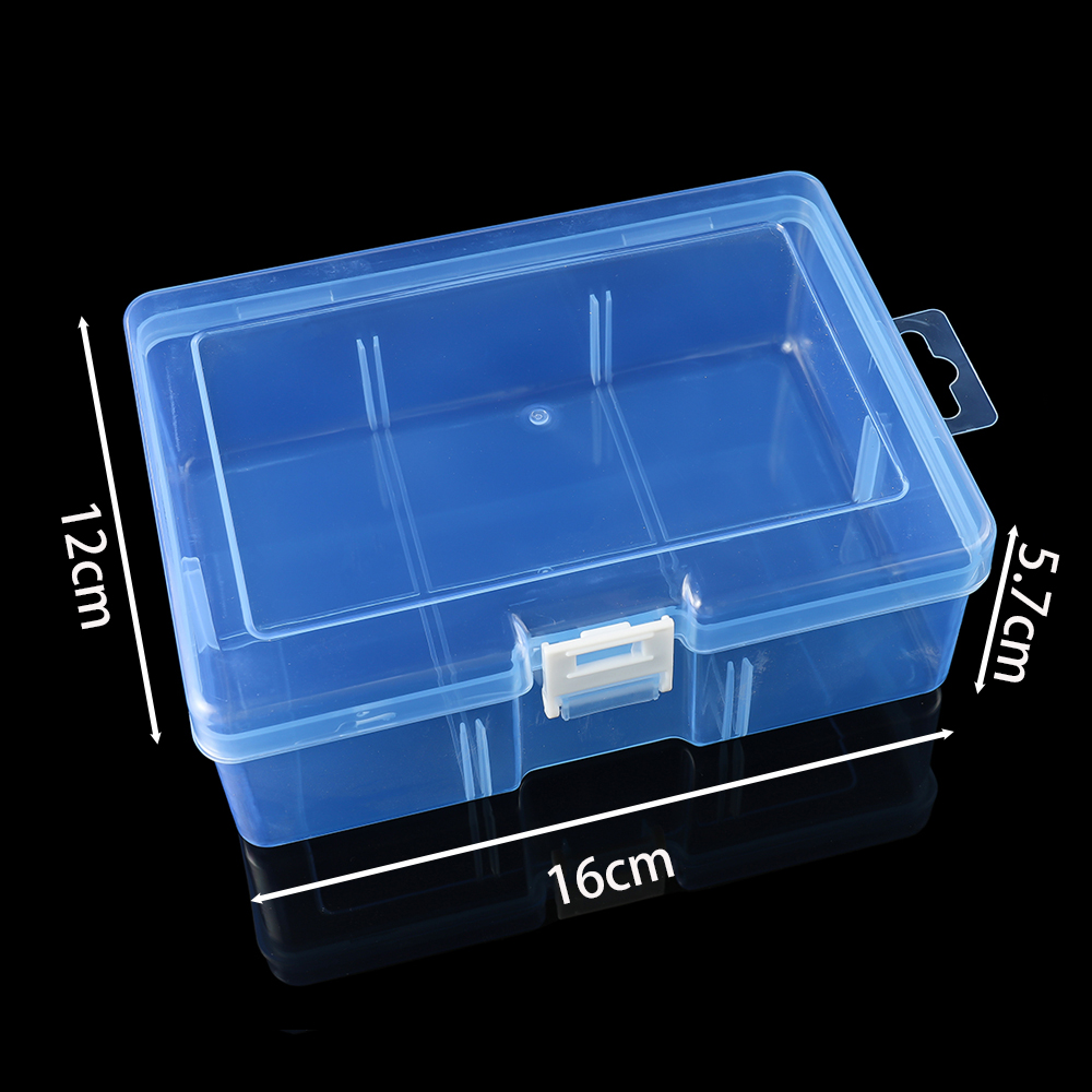 Caja de plástico rectangular transparente, cajas de almacenamiento para accesorios de joyería, artículos pequeños para manualidades de cuentas DIY, 1 Uds.