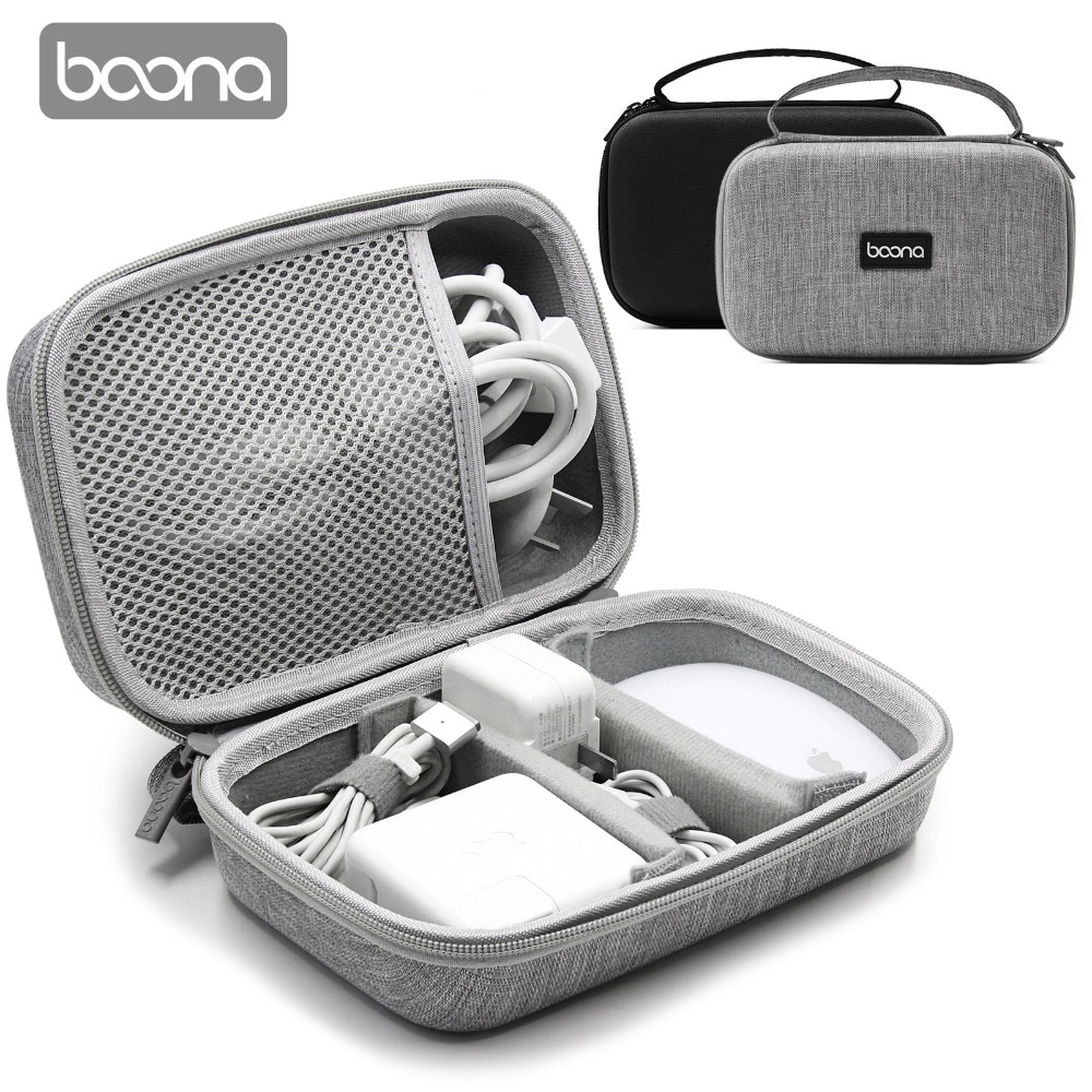 Boona EVA Hard Laptop Accessoires Voeding Case Elektronische Gadgets Tas voor Apple Reistas iPhone Accessoires,