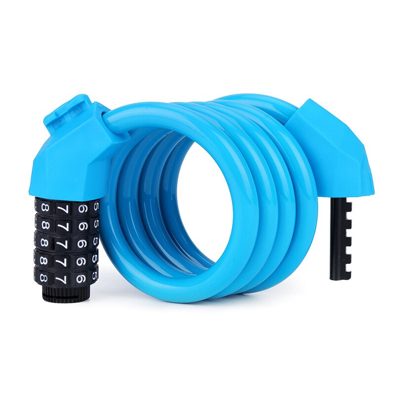 Xiaomi-accesorios para bicicleta eléctrica Qicycle EF1, candado de combinación de 5 dígitos, para bicicleta de montaña y carretera, con soporte: blue