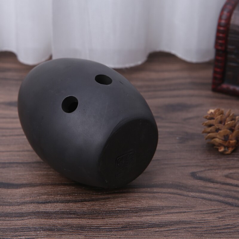 Ocarina – Instrument de musique à 8 trous, en argile noire, Xun, pour enfants débutants,