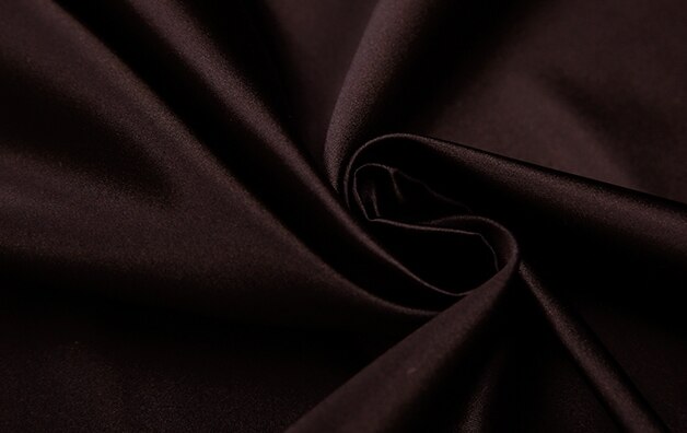 Satin Plain fabric brocade fabrics rayon material for sewing fabric for DIY: Dark Coffee