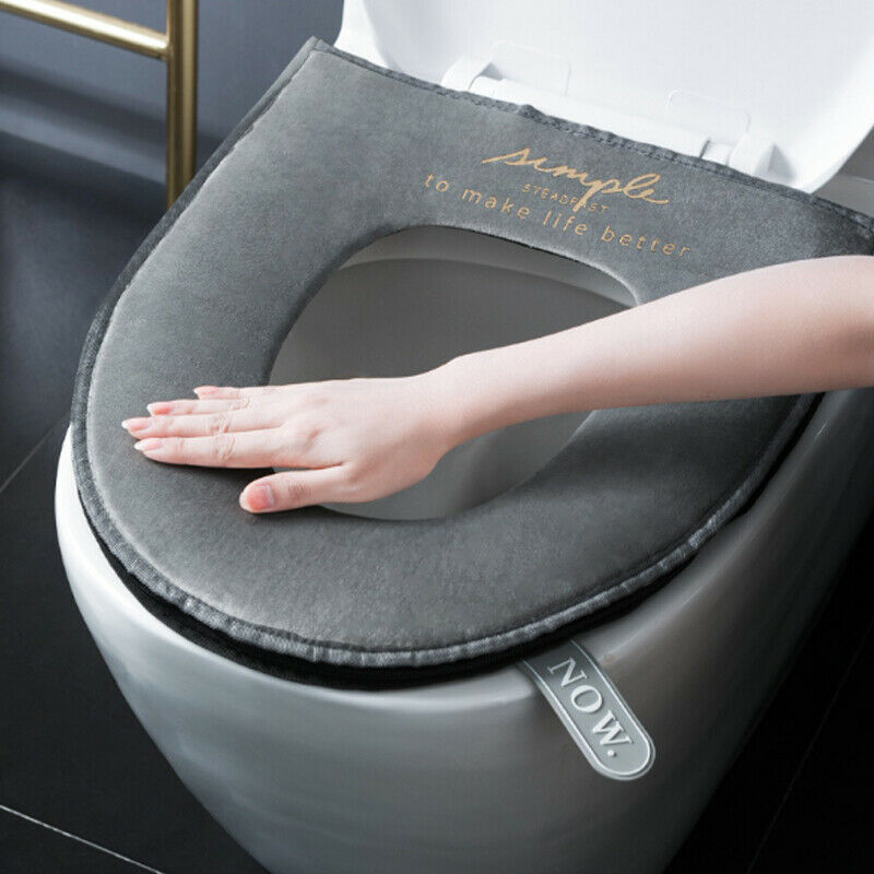 1Pc luksus sedes robić łazienki pokrowiec zmywalny ocieplacz na zimę aksamit drukowany mata toaletowa