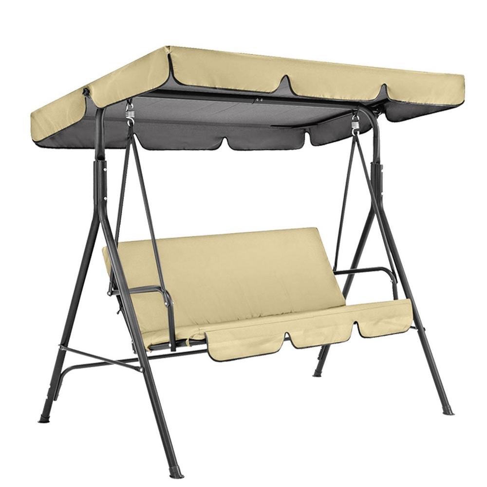 Outdoor Schommel Luifel Vervanging Stoel Luifel Zetel 210D Oxford Doek Winddicht Cover Schommel Luifel Voor Veranda Achtertuin Tuin: 14.5*10Cm / WHITE