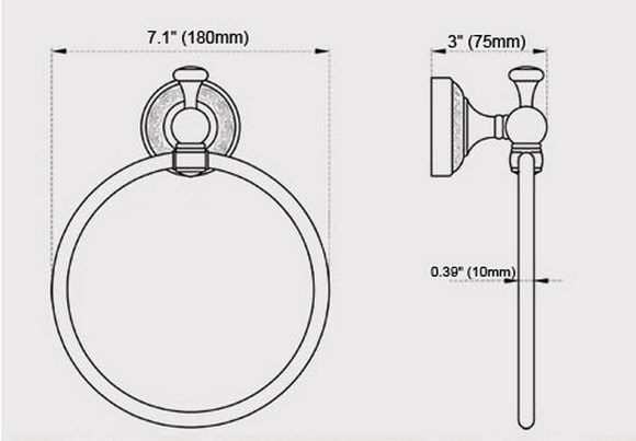 Towel Rings Oil Rubbed Bronze Towel Ring Towel Holder Bath Towel Bar Bathroom Accessories Home Decoration ZD1668
