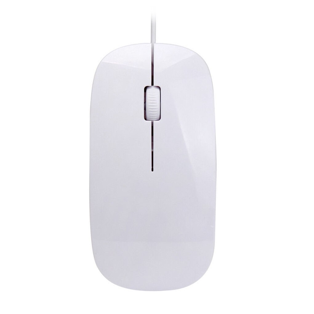 Wired Ultra-thin Mini Mouse Desktop Computer Laptop Matte Black White Cute Ergonomic Gaming Mouse: NO.2