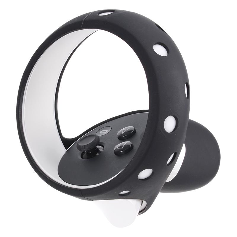 Vr headset cover silikone udskifteligt vr håndtag cover fuld protector udskiftning til oculus quest 2,  grå / blå / sort / rød