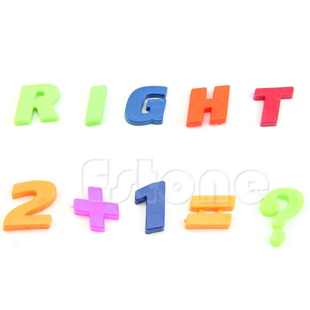 Letras y números, imanes de nevera para enseñanza, juego de alfabeto de 42 colores