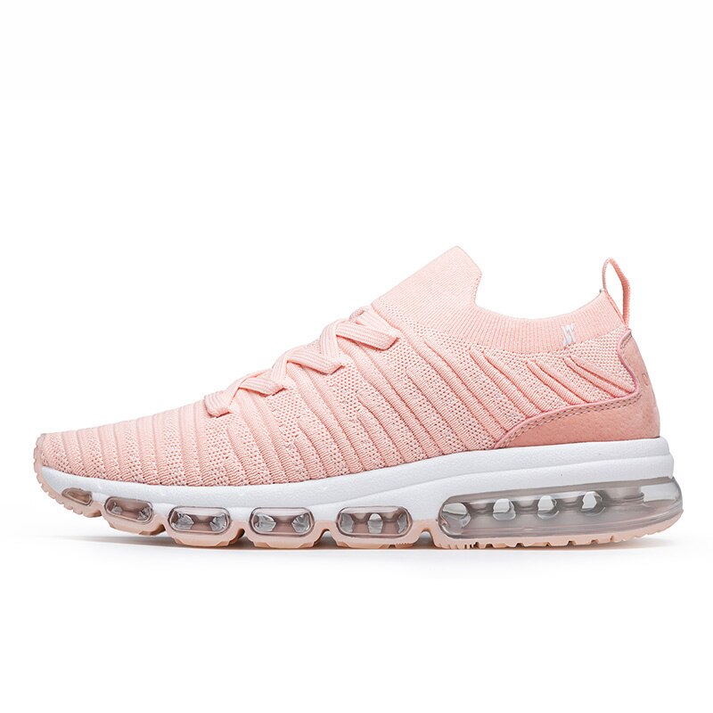 ONEMIX-Zapatillas deportivas para mujer, zapatos rosas para correr, trotar al aire libre, con cojín de aire, para caminar al aire libre: Pink white / 4
