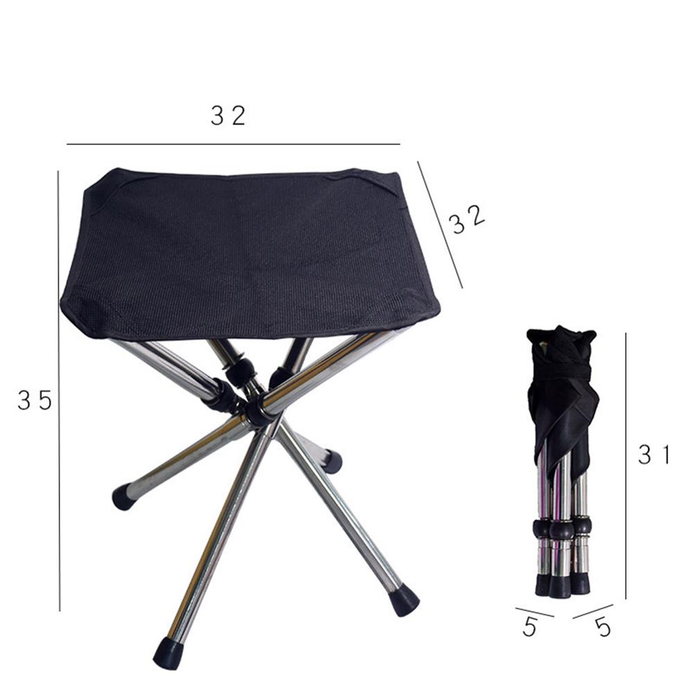 Campingstol sammenklappelig fiskestol med taske letvægts picnic tykkere foldbar bærbar let at bære udendørs møbler 2 størrelse