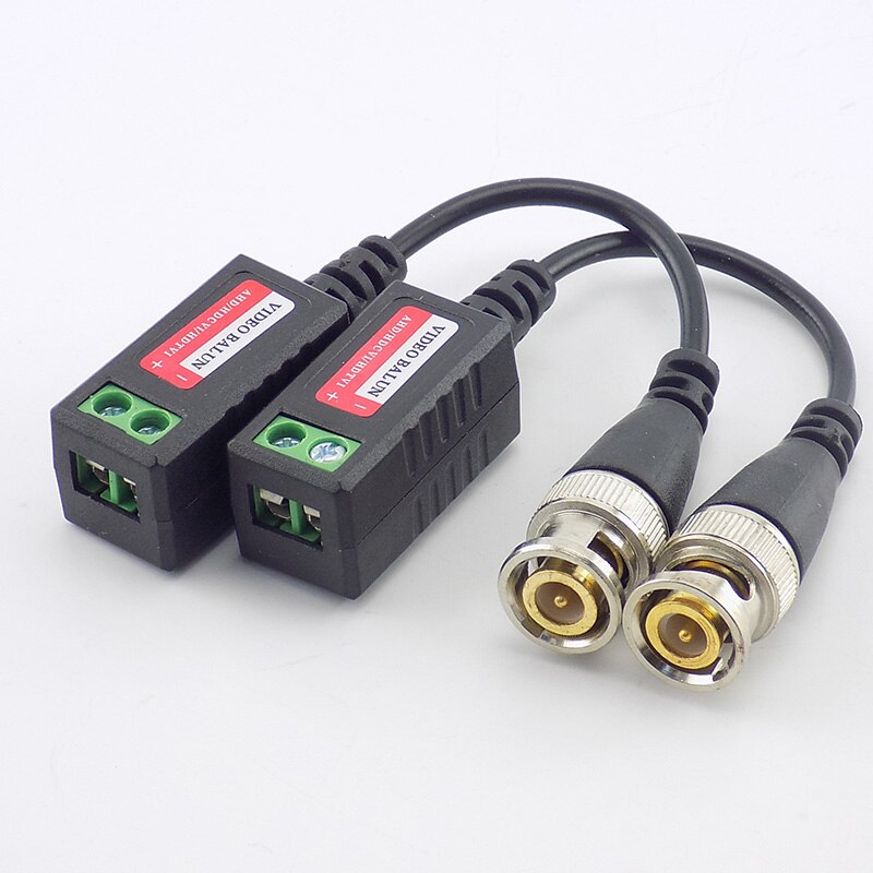 10 pares (20 unidades) 3000FT distancia UTP vídeo Balun retorcido CCTV Balun pasivo transceptores BNC Cable Cat5 CCTV adaptador