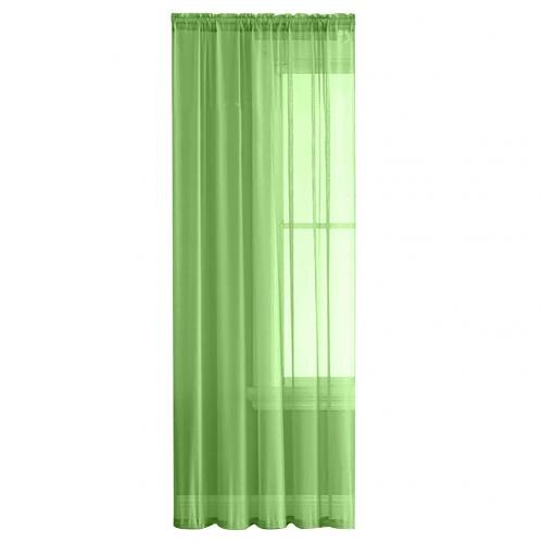 1Pc Einfarbig schier Tüll Fenster Vorhang Drapieren Wohnzimmer Balkon Terrasse Dekor Vorhang für dekorieren wohnzimmer, schlafzimmer und: Grün / 132x210cm