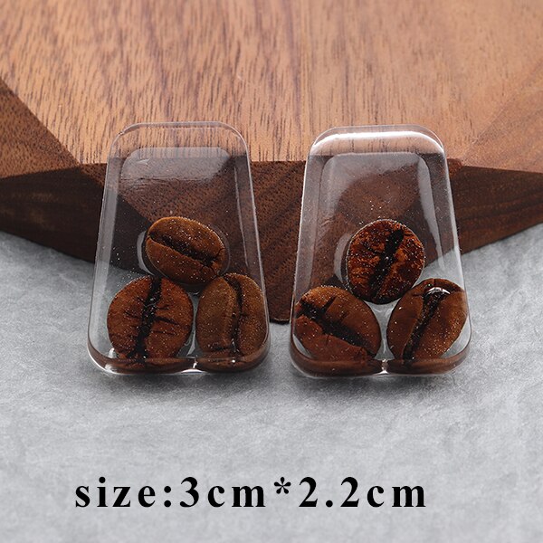 GUFEATHER M677,jewelry accessories,resin,coffee beans,diy pendant,hand made,jewelry findings,jewelry making,diy earring,6pcs/lot: M67702 / one hole