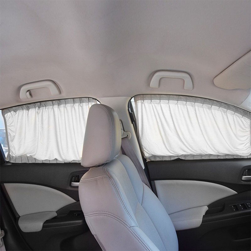 60 cm Aluminium Rail Auto Side Window Visor Zonnescherm Gordijn Auto Window Zonneklep Met Elastische Koord-Zwart/ beige/Grijs