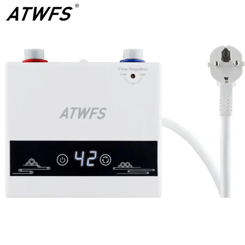 ATWFS natychmiastowy podgrzewacz wody 220V 4600W przenośne grzejniki elektryczne robić łazienki prysznic z gorącą wodą i ogrzewanie domowej kuchni