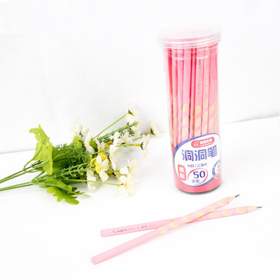 Lápices de plomo de madera HB Kawaii para niños, lápices con agujeros creativos para , suministros de oficina y escuela, novedad, herramientas de corrección de papelería, 1 unidad