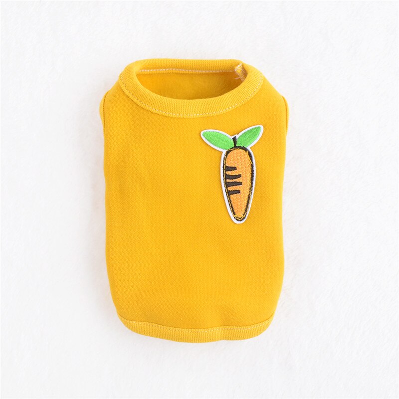 Mini Dog Vest Puppy Tiny Clothes Soft Pet Milk Dog Shirt Vest Costume XXS XS for Teacup Poodle Cat Rabbit Cartoon Jacket: Yellow / 3XS