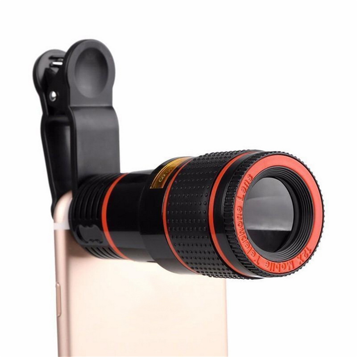 DIDIHOU Clip-on 8X/12X Tele Camera Lens Kit Voor Universele Mobiele Telefoon Slimme Telefoon Lens Optische Zoom externe Lens