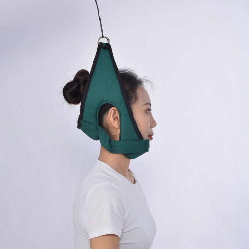 1Pcs Opknoping Cervicale Tractie Apparaat Zachte Hals Stretching Riem Pijnbestrijding Metalen Beugel Chiropractie Nek Tractie Kussen