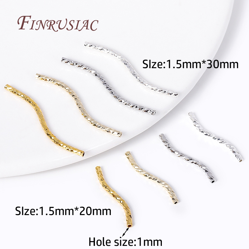 Tube incurvé en forme de S plaqué or 18 carats, connecteur de perles de tube torsadé en métal en laiton, composants faits à la main, résultats de bijoux de bricolage