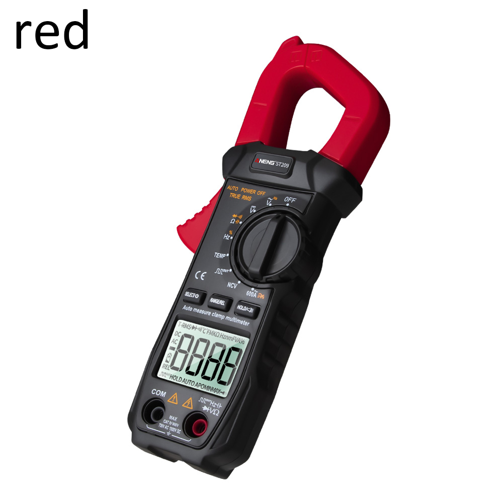 St209 digitale multimeter klemme meter ægte rms dc / ac nuværende klemme tester meter voltmeter auto rækkevidde: Rød