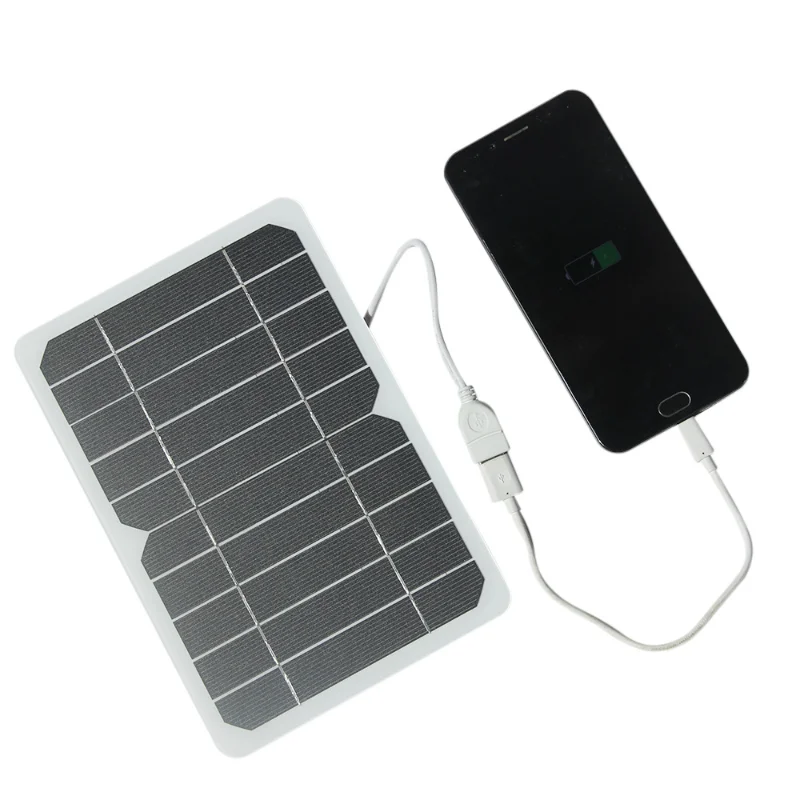 5 V 2,5 W Solar-Ladegerät, USB-stabilisierter Akku, sicheres Schnellladen für Smartphones, Outdoor, Camping, Wandern, Campingplatz