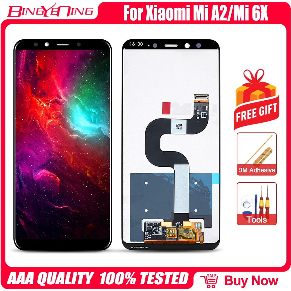 For 5.99" Original xiaomi Mi A2 LCD Screen Display Touch Panel Digitizer For Mi 6X A2 LCD Display Digitizer Replacement Parts