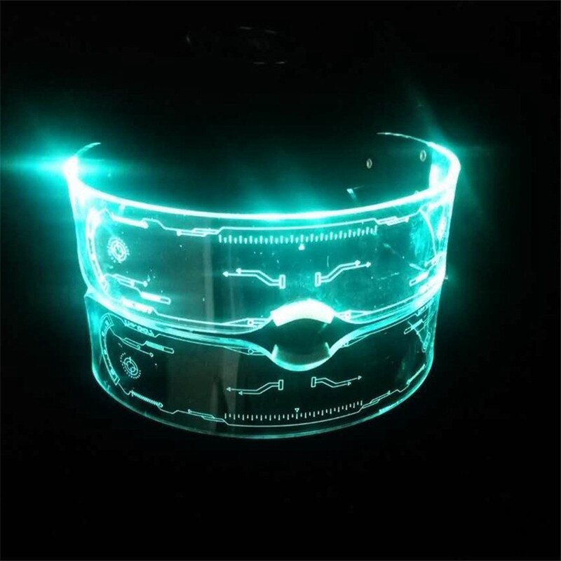 Science fiction led bungee futuristisk teknologi sense briller ins mannlige punk kvinne bar lysende solbriller fest lysende rekvisitter