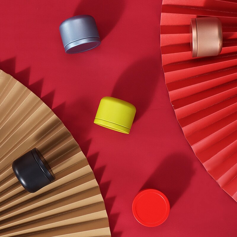 Trumpet Black Tea Small Tea Cans Tin Box Portable Flower Tea Packaging Sealed Cans Metal Mini Tea Can Travel Cookie Jar