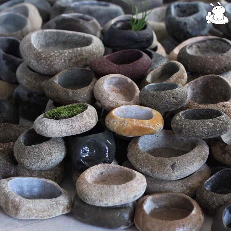 Simuloitu kiven muotoinen betonimuotit ruukku silikonimuotit sementtiruukun tee itse istutusmuotit