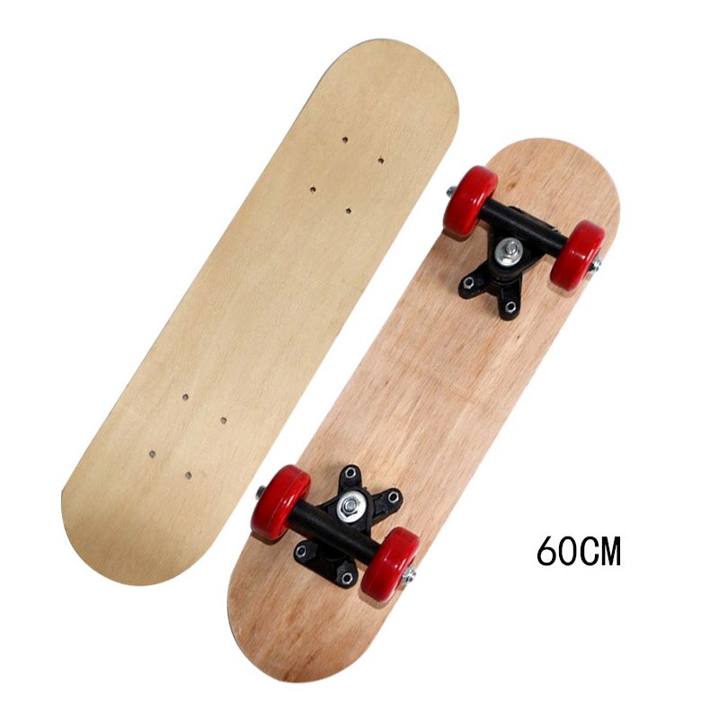 Four-wheel skateboard maple double-sided blank board maple long board double rocker blank non-printing DIY parts blank board: 60x15cm