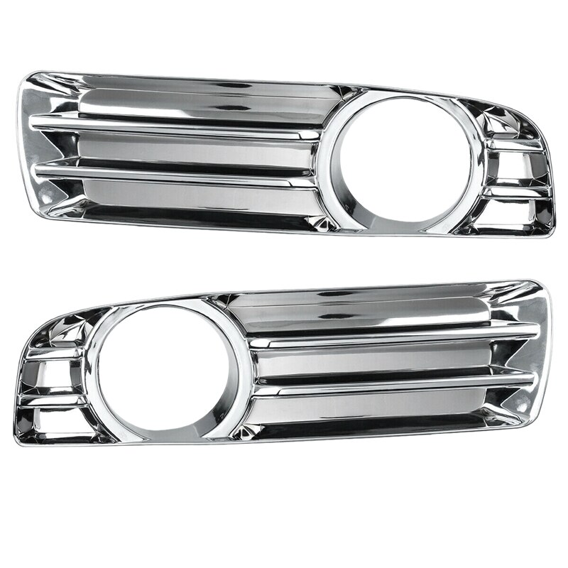2Pcs Chrome Front Bumper Fog Light Driving Lamp Trim Cover for Chrysler 300 2005