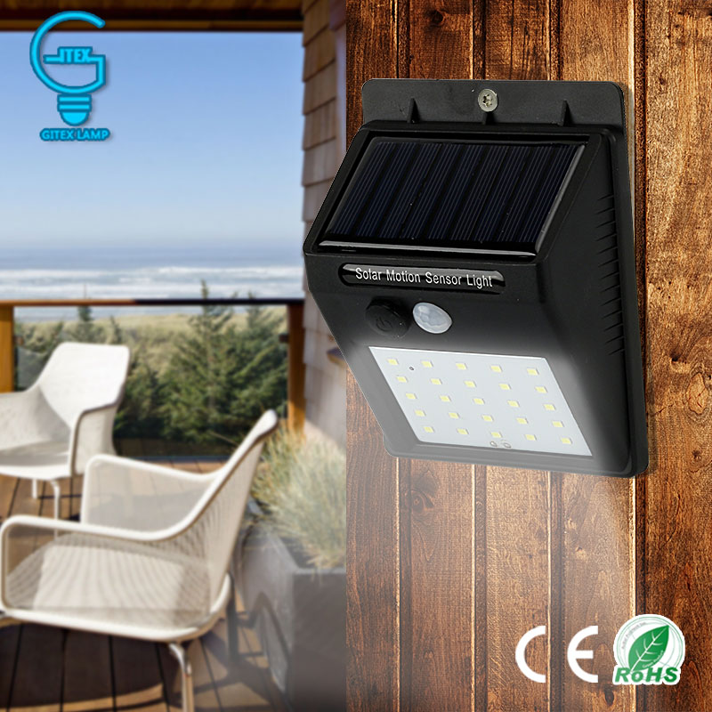 25/30 LED Solar Lamp PIR Motion Sensor Wandlamp Waterdichte LED Solar Light Energiebesparing Outdoor Tuin Beveiliging Lamp