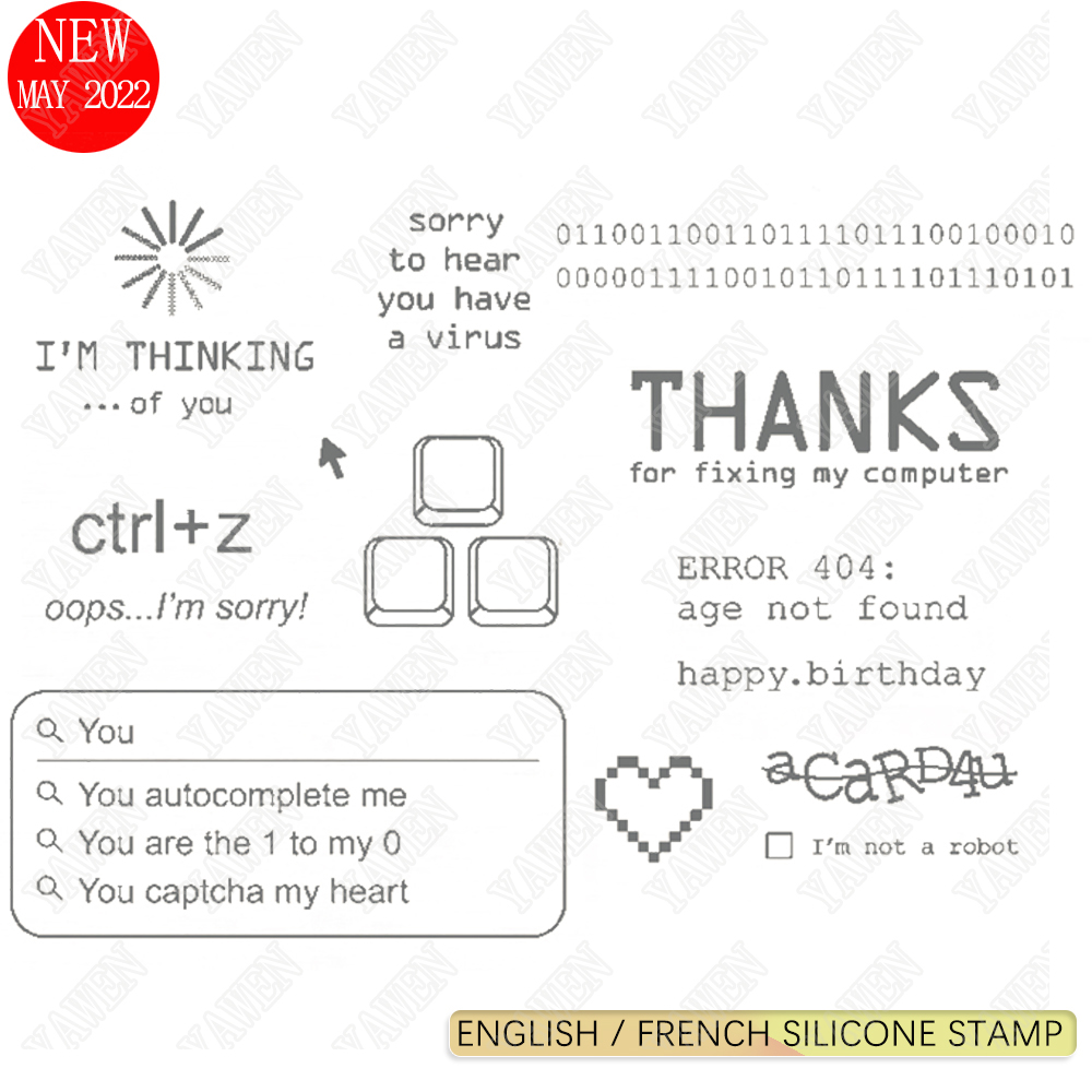 English Text Clear Stamps No Cutting Dies Scrapbooking Make Photo Album Card Diy Paper Embossing Craft Supplies 2022