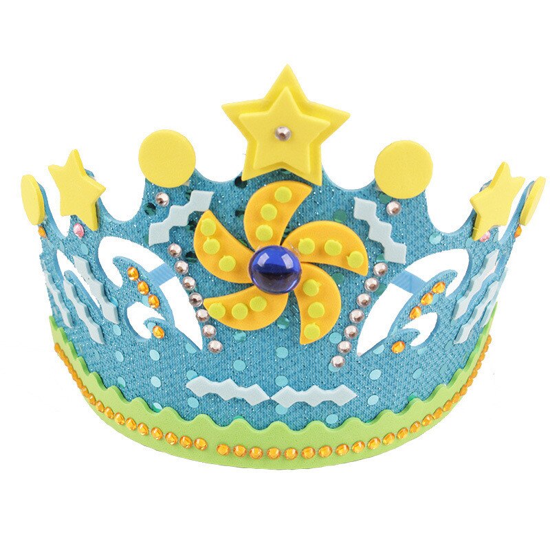 Eva foam papier pailletten kroon bloemen sterren patronen kleuterschool kunst kinderen doe-het-zelf knutsel speelgoed feestdecoraties: C