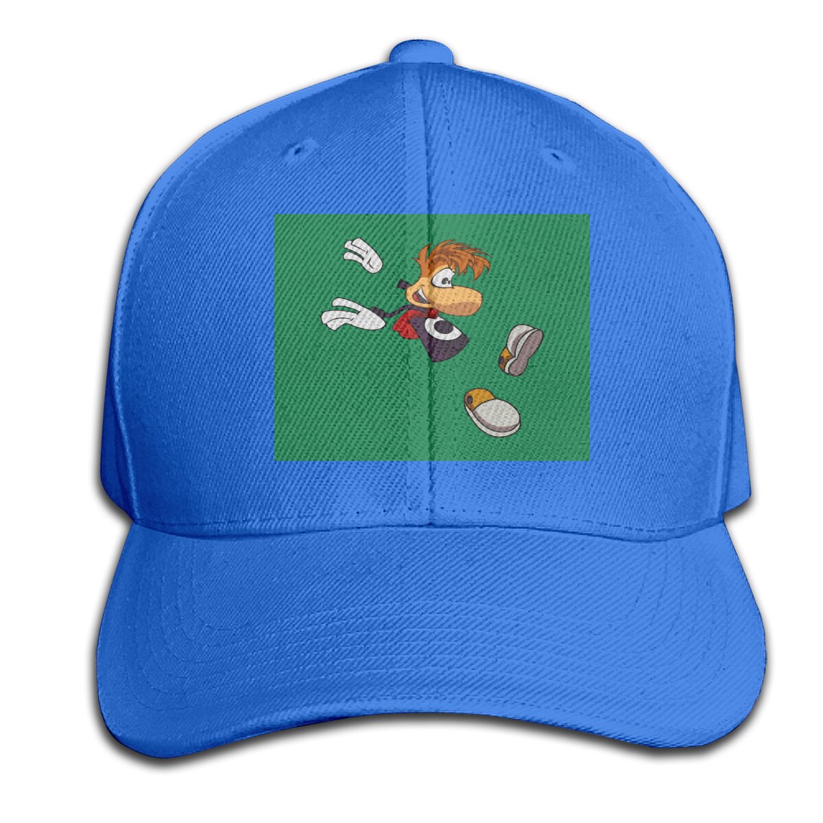 Rayman Retro - Rayman 3D Oversize Stijl Selling Kawaii Goedkope Prijs Geïnteresseerd Foto 'S Afdrukken Cap Hoed: Blue