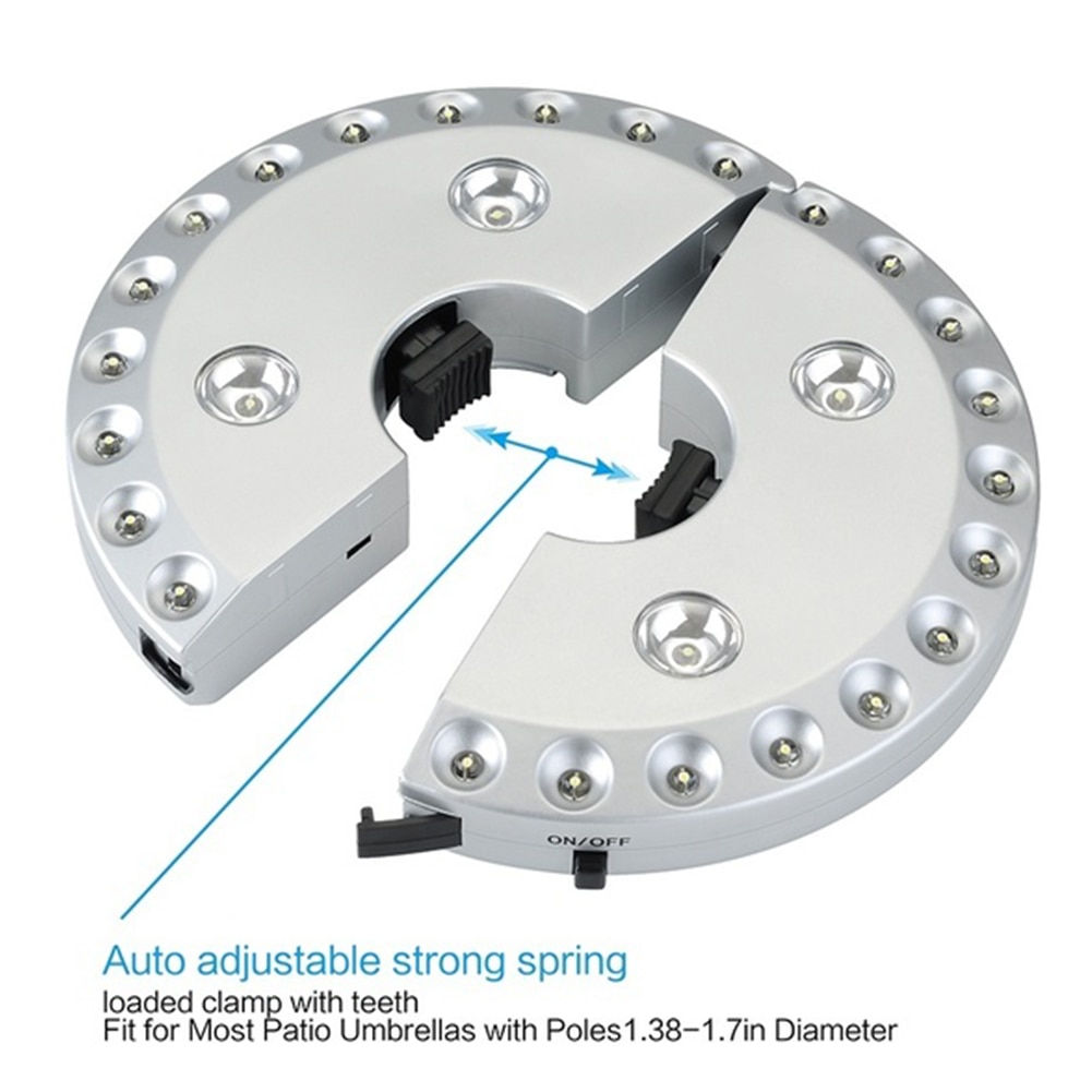 28 led gårdhave paraplylys 4.5v 0.5w 100 lum pole lejrlys græsplæne lampe vandtæt have udendørs belysning nødlys
